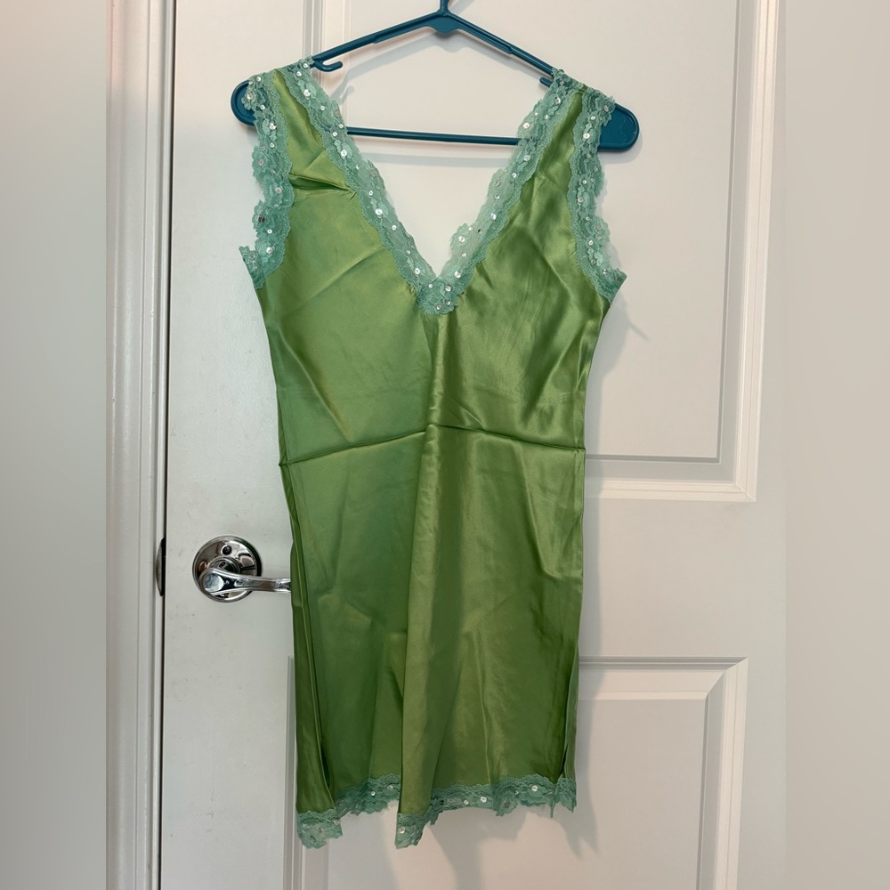 Gold Hawk Floral Lace Silk Cami  Size s